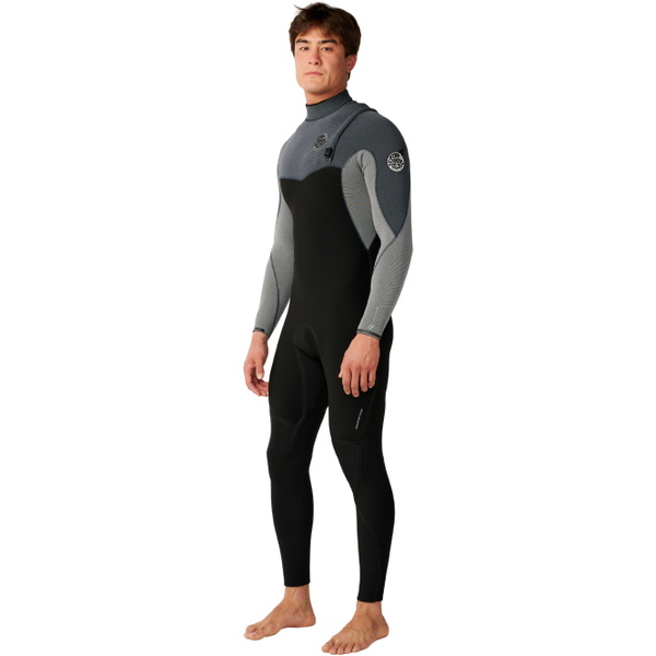 2026 Rip Curl Hombres Flashbomb Pro 4/3mm Zip Free Neopreno 17FMFS - Charcoal Grey